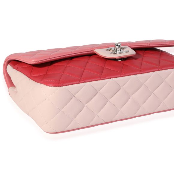 Chanel Pink & Red Quilted Lambskin Valentine's Day Single Flap Bag - Picture 7 of 8